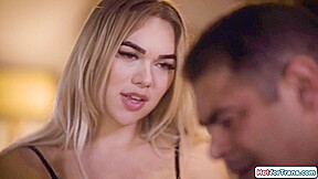 Tgirl stepdaughter Emma Rose sucks rims n anal rides stepdad