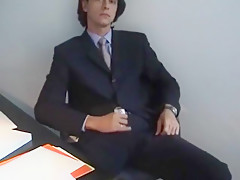 The Boss getting head in his office