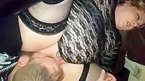 The cuckold eats his wife pussy after being fucked