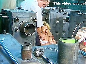 The machine shop gang happens upon horny chick in white undies - what a surprise!