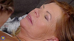 This Lesbian Grandma Loves Her Pussy Wet And Young