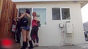 Three girls and their neighbour