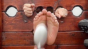 Tickle Torture For Beauty In Stocks