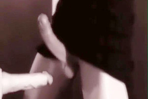Ts sitting on a dildo