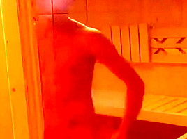 Twinks have sauna sex