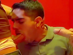 Two Big Cocks, A Gloryhole and One Mouth
