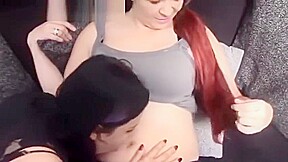 Two lesbians hot belly button worship