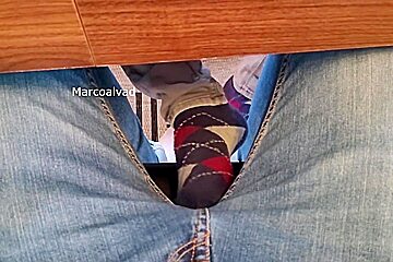 Under Desk Footjob With Huge Beautiful Cumshot