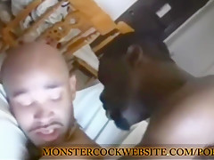 Une grosse bite sodomise un trou de balle