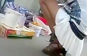 Upskirt Tiny Little Thong and Great Close Up View