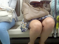 Upskirt in the train