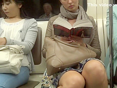 Upskirt in the train