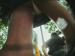 Upskirt view of unsuspecting girls' sexy asses