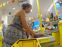 Upskirts from supermarket