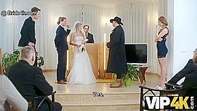 VIP4K Guests can't hide emotions when they see bride fucking in video
