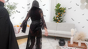 Vampire Slut Gets A Halloween Creampie Treat With Penelope Woods