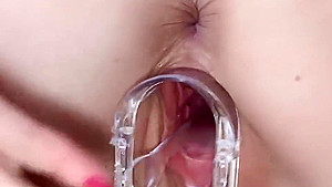 Wacky czech kitten spreads her wet vagina to the extreme