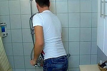 We love screwing in bathroom