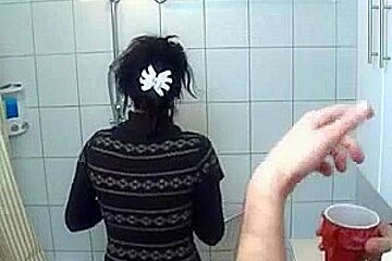 We love screwing in bathroom