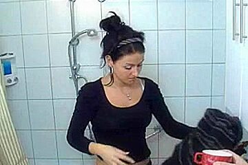 We love screwing in bathroom