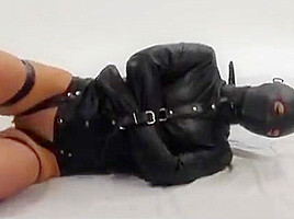 Wenona Hooded and Straitjacketed