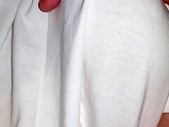 Wet Whitte T-shirt I Play With My Best Friends Big Natural Boobs