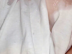Wet Whitte T-shirt I Play With My Best Friends Big Natural Boobs