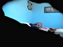 When changing alone in the room girl gets on cam naked