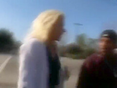 White Chick Spreads Her Legs Widely And Gets Her Pusssy