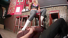 White boot worship trample