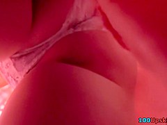 White panties and sweet butt in the upskirt clip