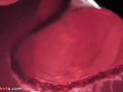 White panties and sweet butt in the upskirt clip