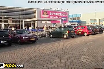 Wicked angel in hawt panty fucked in public
