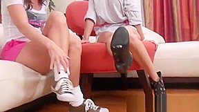 Wild lesbian MILFs threesome