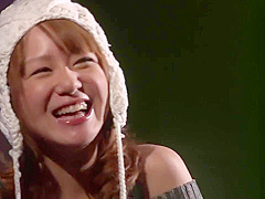 Young Japanese Busty Chick Rubs Her Hairy Cunt In The Toilet