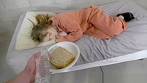 Zac Wild gets intimate with teen 18+ inmate Cleo whom he chokes with his cock