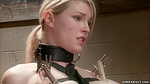 Zippered Blonde Fucked By Gimp