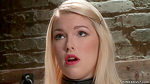 Zippered Blonde Fucked By Gimp