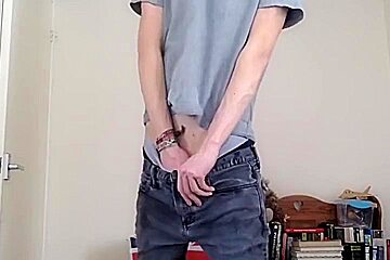 [abx][839] - Cute Twink Strips + Cums With Buttplug