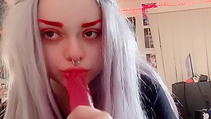 baby toys with her tiny asshole