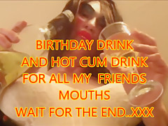 birthday trannie girl slowmo cum shot