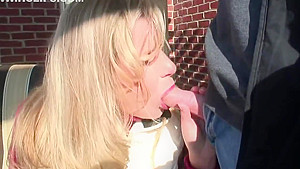 blowjob in red sweater