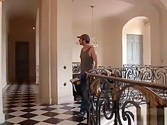 busty french milf hard banged in the bathroom by technician