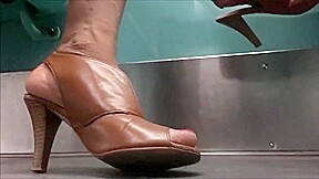 candid ebony heel pov