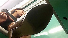candid ebony heel pov
