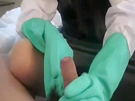 chinese household gloved girl