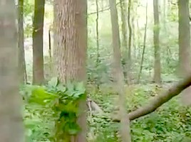 girl Plays Native in the Forest