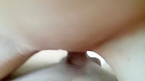 girl is jumping on a morning dick