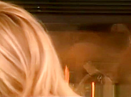 hot blonde takes two guys