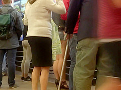 hot pants public showing underbutt ass 2